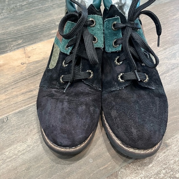 Weather Spirits Suede Leather Lagenlook Cottagecore Faux Fur Lined 8.5 Boot - Picture 3 of 8